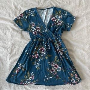 Floral Sundress in Blue - X-Small